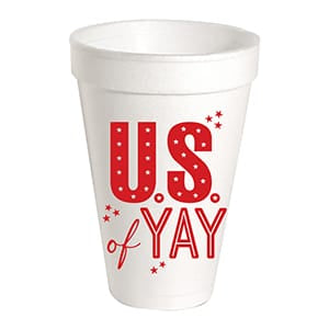 Rosanne Beck US of YAY Styrofoam Cups
