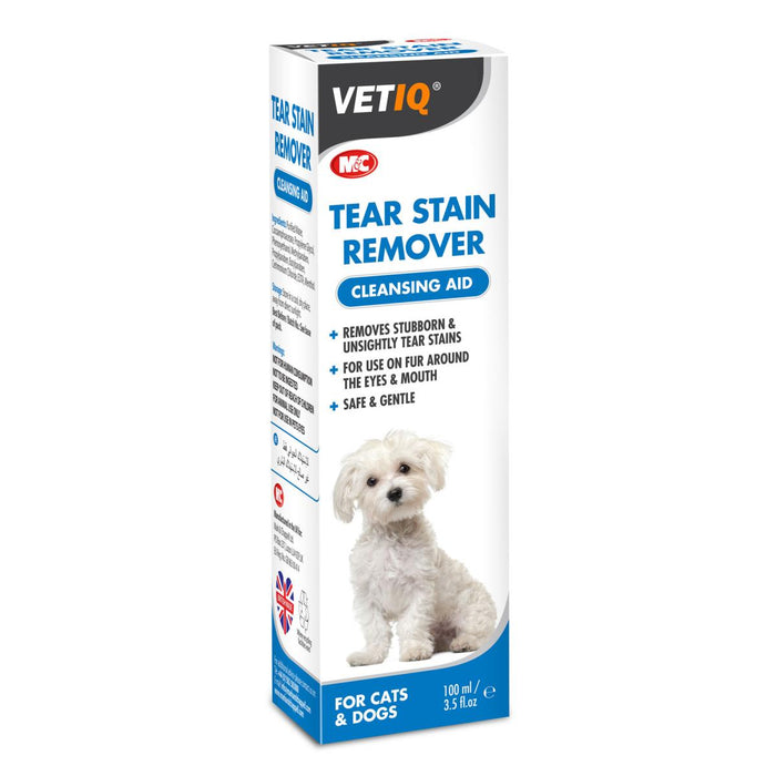 Vet IQ | Dog Tear Stain Cleaner | Cleansing Aid - 100ml