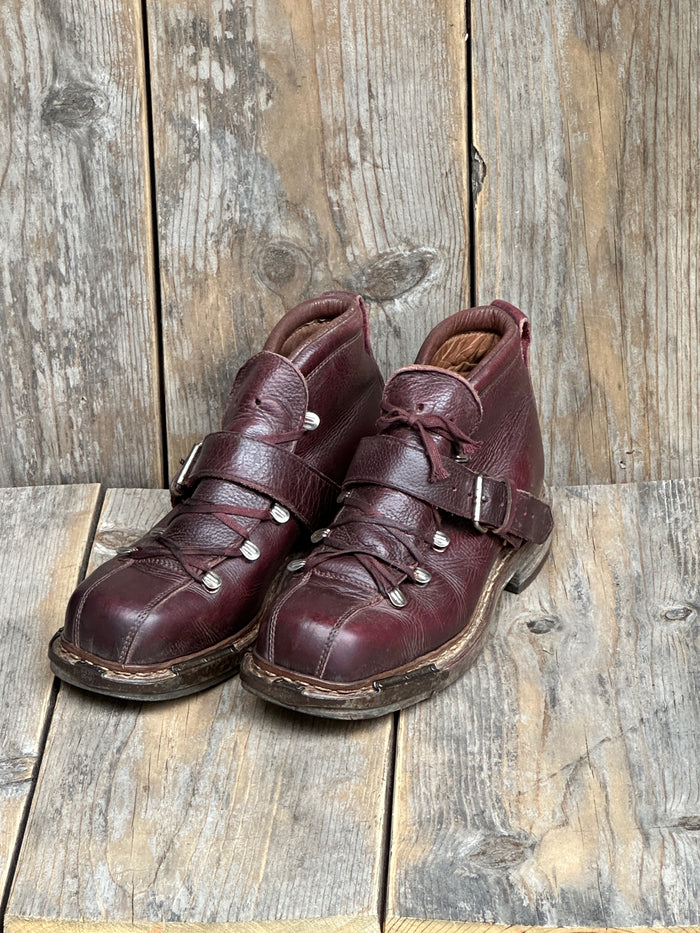 Vintage Leather Ski Boots