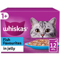 Whiskas | Wet Cat Food Pouches | Adult | Fish Favourites in Jelly - 12 x 85g