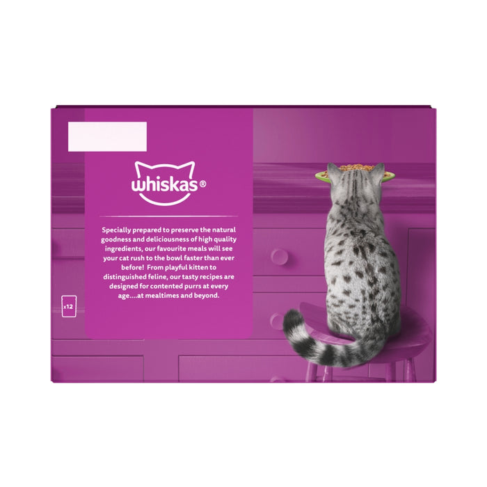 WHISKAS | Wet Cat Food Pouches | Senior 7+ Mixed Menu in Gravy - 12 x 85g
