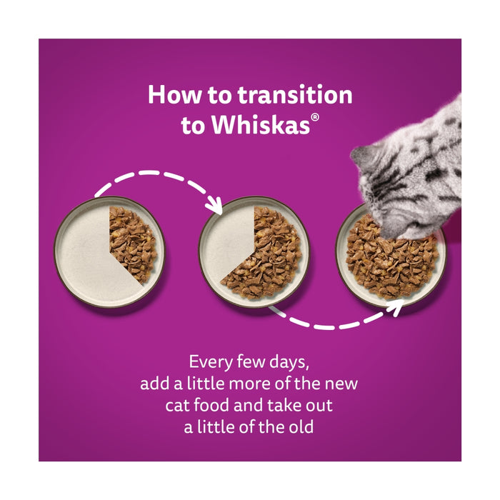 WHISKAS | Wet Cat Food Pouches | Senior 7+ Mixed Menu in Gravy - 12 x 85g