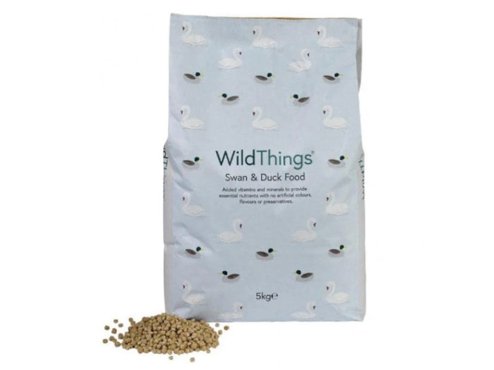 Wild Things Swan & Duck Food 5kg | Healthy Floating Waterfowl Pellets