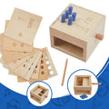 Wooden Montessori Toddler Counting Peg Board Box - Numbers & Math Toys for 1-3 Year Olds