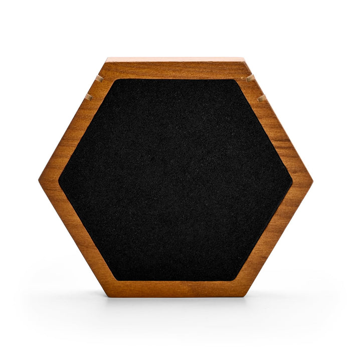 Woodten Solid Wood Hexagon Necklace Holder Stand Retail Hanging Jewelry Necklace Stand Display for Vendors(Black)
