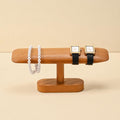 Woodten Solid Wood T-Bar Watch Display Stand Jewelry Organizer Holder for Watch and Bracelet