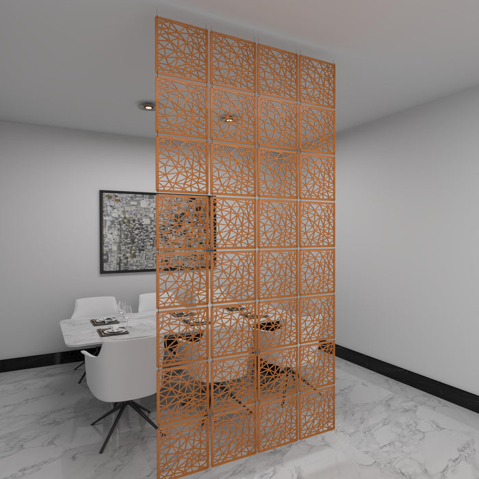 Woodtuct Teak Decorative Room Divider Panels, 12 Pack
