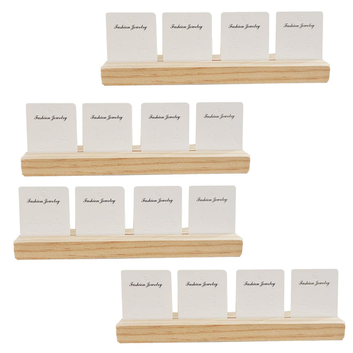 XFJYMXDM 4 Set Jewelry Display Boards Earring Card Holder, Wood Earring Card Holder for Jewelry Show