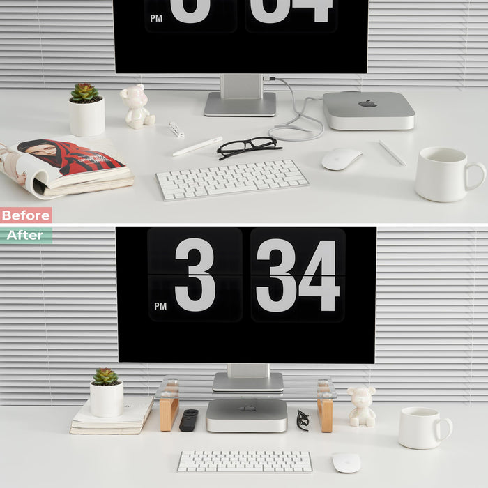 Yeoux Office Desktop Organization and Glass Dry Erase Whiteboard Combination Work Essential Collection