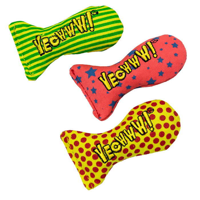 Yeowww! Tin of Stinkies Catnip Fish - 3 Pack of Organic Catnip Toys