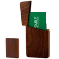 YOYAI Wood Business Card Holder Case Magnetic Closure Portable Lightweight Handcrafted Wooden Card Carrier