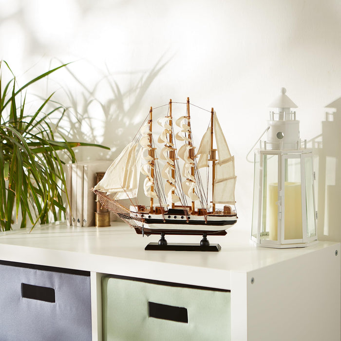Zingz & Thingz Ahoy Collection Wooden Passat Ship Model, 13x2.75x12
